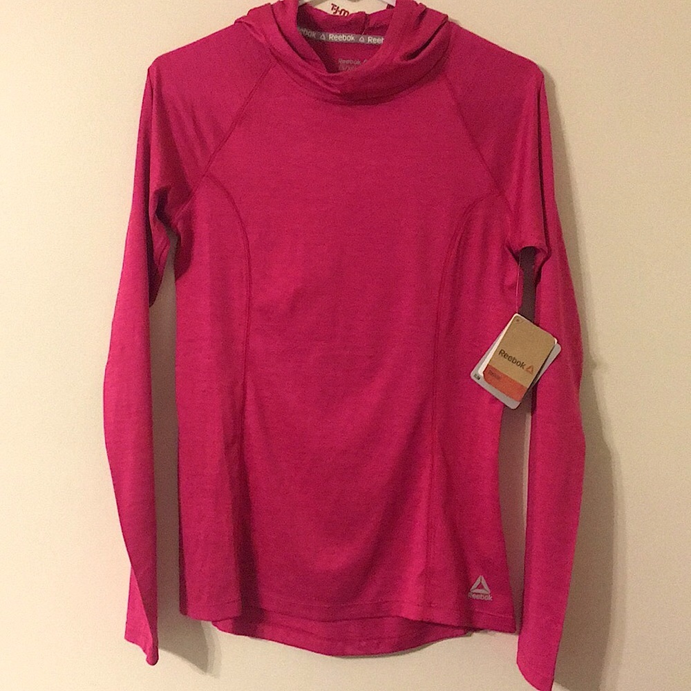 Reebok Slim-fit Heather Pink Hoodie